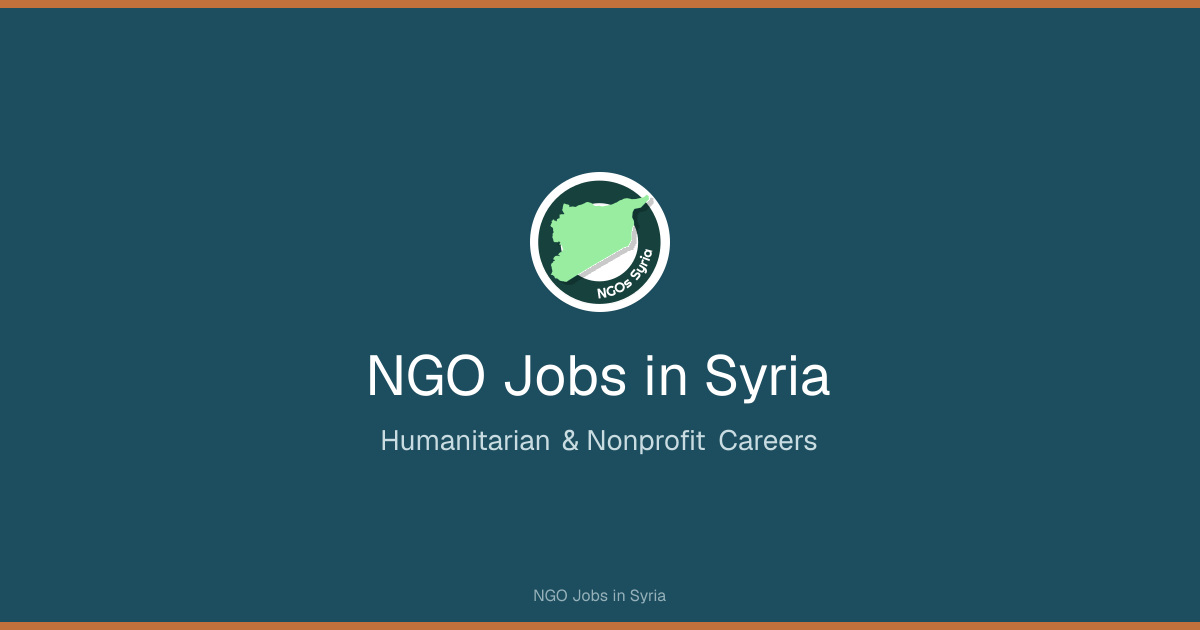 NGO Jobs in Syria